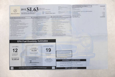 2012 Mercedes-Benz SL-Class SL 63 AMG