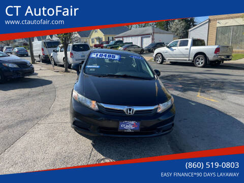 2012 Honda Civic for sale at CT AutoFair in West Hartford CT