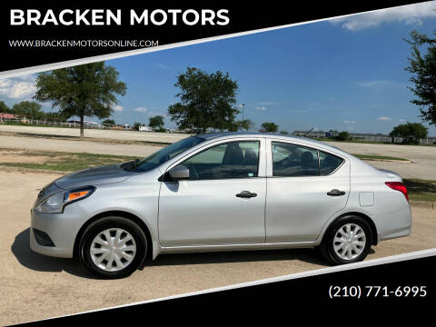 2017 Nissan Versa for sale at BRACKEN MOTORS in San Antonio TX