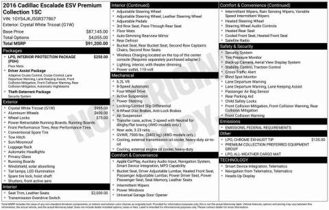 2016 Cadillac Escalade ESV Premium Collection