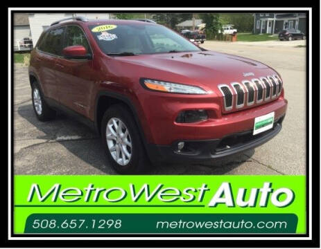 2016 Jeep Cherokee for sale at Metro West Auto in Bellingham MA