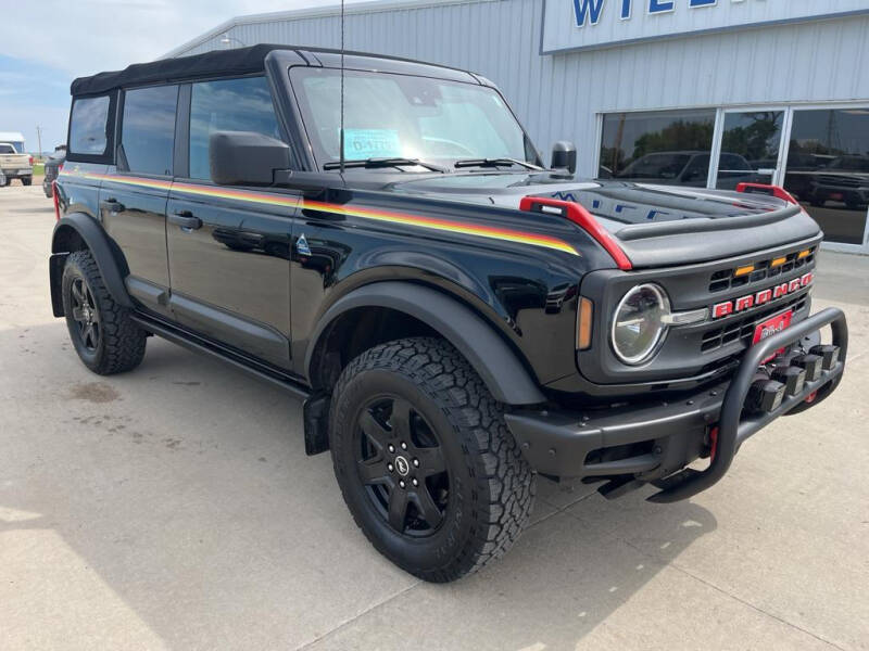 Used 2022 Ford Bronco 4-Door Black Diamond with VIN 1FMDE5BH0NLB86403 for sale in Chamberlain, SD