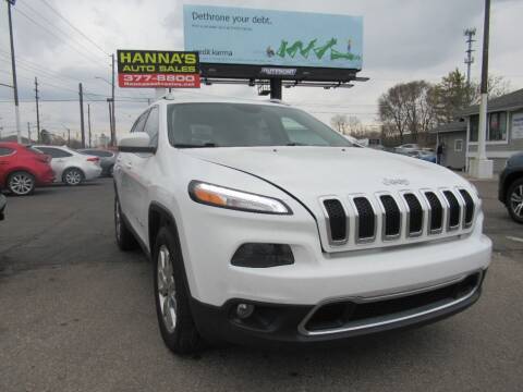 2015 Jeep Cherokee for sale at Hanna's Auto Sales in Indianapolis IN