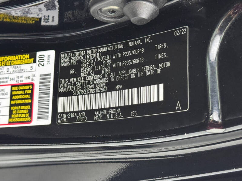 2022 Toyota Sienna Limited 7-Passenger