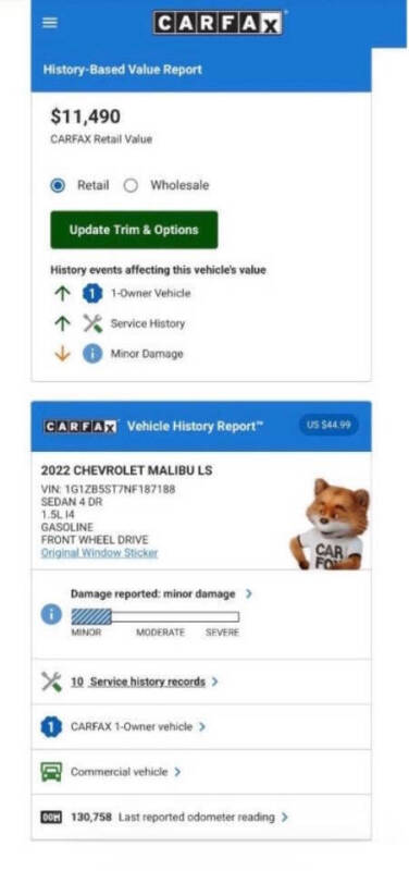 2022 Chevrolet Malibu LS