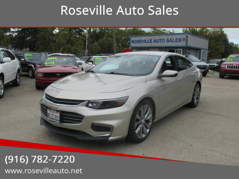 2016 Chevrolet Malibu for sale at Roseville Auto Sales in Roseville CA