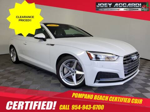 2019 Audi A5 for sale at PHIL SMITH AUTOMOTIVE GROUP - Joey Accardi Chrysler Dodge Jeep Ram in Pompano Beach FL