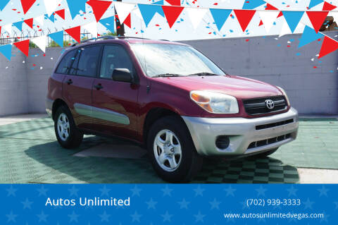 2004 Toyota RAV4 for sale at Autos Unlimited in Las Vegas NV