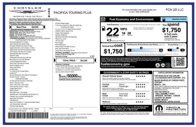 2019 Chrysler Pacifica Touring Plus