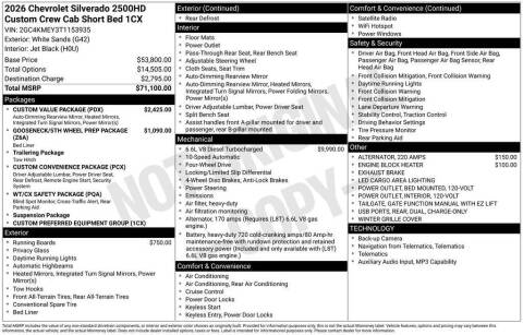 2026 Chevrolet Silverado 2500HD