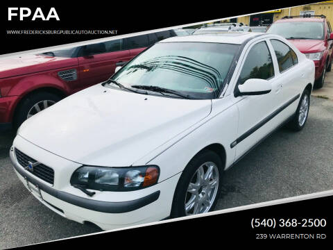 2002 Volvo S60 for sale at FPAA in Fredericksburg VA