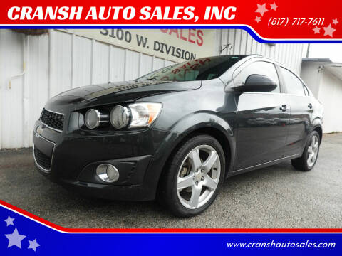 2015 Chevrolet Sonic for sale at CRANSH AUTO SALES, INC in Arlington TX
