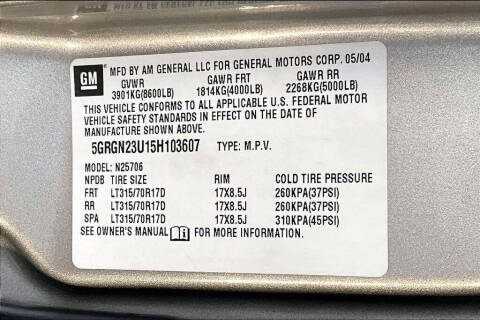 2005 HUMMER H2