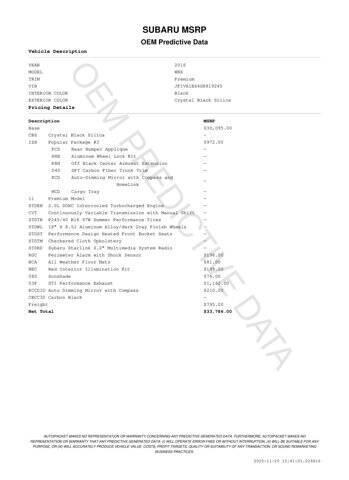 2016 Subaru WRX Premium