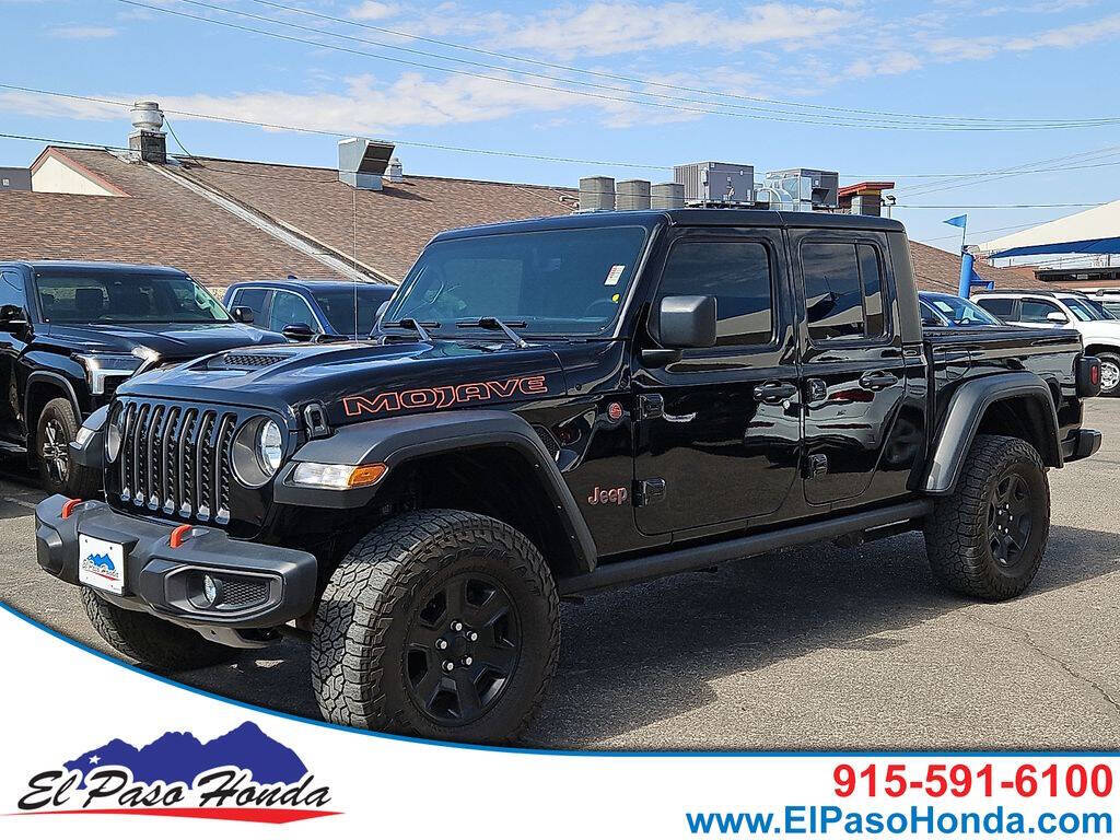 Black 2023 Jeep Gladiator Mojave 4x4 Mojave 4dr Crew Cab 5.0 ft. SB 1