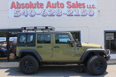 2013 Jeep Wrangler Unlimited for sale at Absolute Auto Sales in Fredericksburg VA