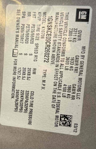 2012 Chevrolet Tahoe LTZ