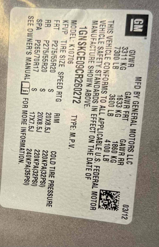 2012 Chevrolet Tahoe LTZ