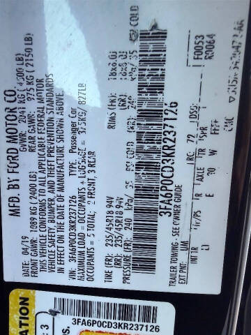 2019 Ford Fusion SEL