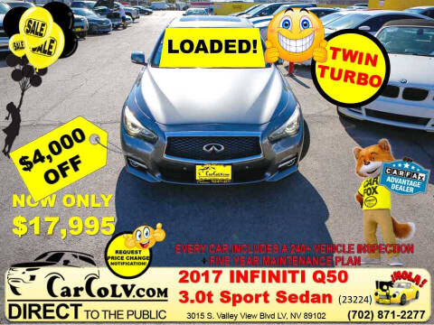 2017 Infiniti Q50 for sale at The Car Company in Las Vegas NV