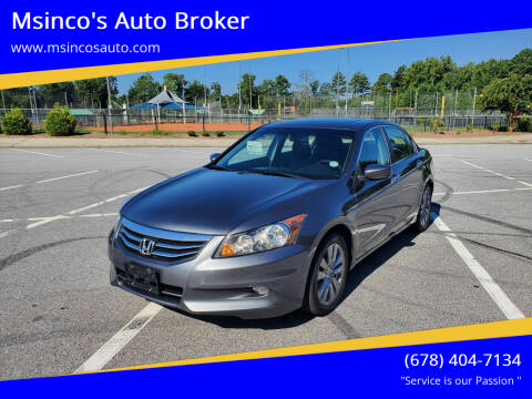 2012 Honda Accord for sale at Msinco's Auto Broker in Snellville GA