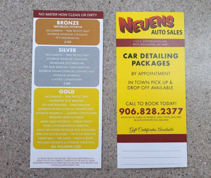  Car Detailing for sale at Neuens Auto Sales in Iron Mountain MI