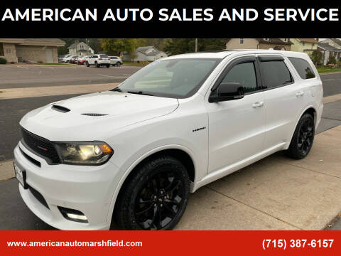 2020 Dodge Durango for sale at AMERICAN AUTO SALES AND SERVICE in Marshfield WI