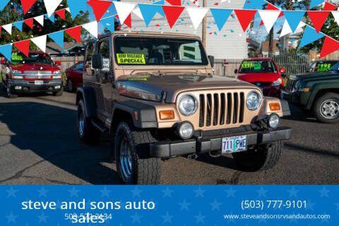 1999 Jeep Wrangler for sale at steve and sons auto sales - Steve & Sons Auto Sales 4 in Portland OR