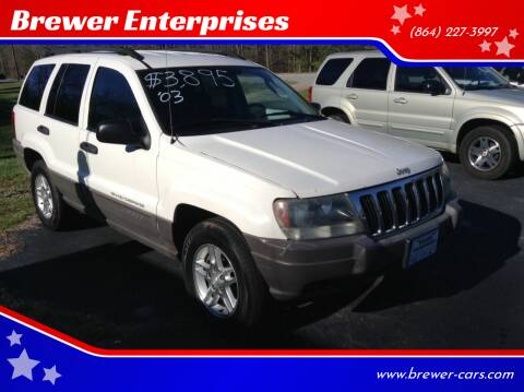 2003 Jeep Grand Cherokee for sale at Brewer Enterprises in Greenwood SC