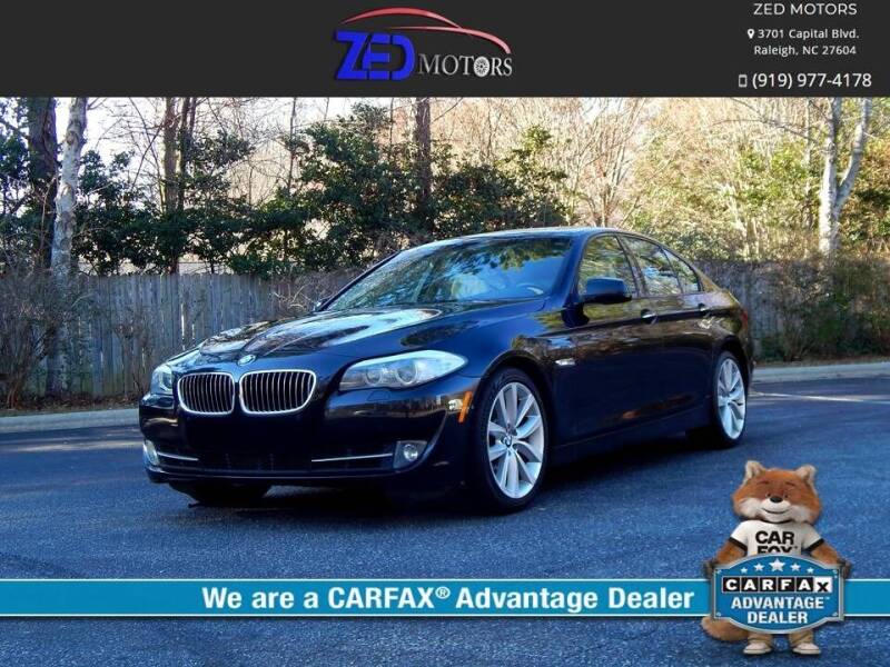 2011 BMW 5 Series for sale at Zed Motors in Raleigh NC