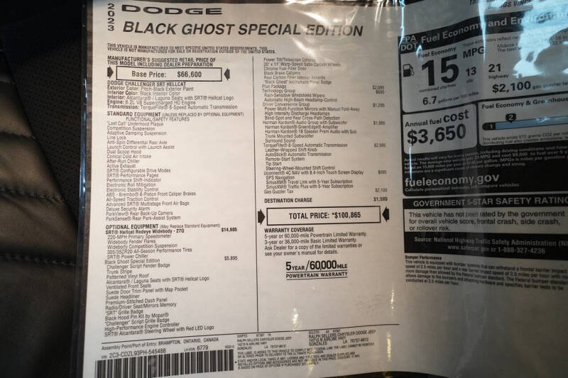 2023 Dodge Challenger SRT Hellcat Redeye