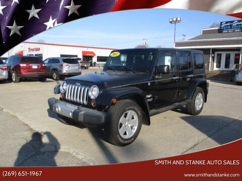 2012 Jeep Wrangler Unlimited for sale at Smith and Stanke Auto Sales in Sturgis MI