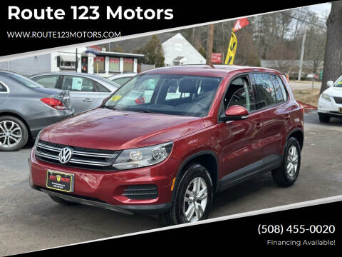 2012 Volkswagen Tiguan for sale at Route 123 Motors in Norton MA