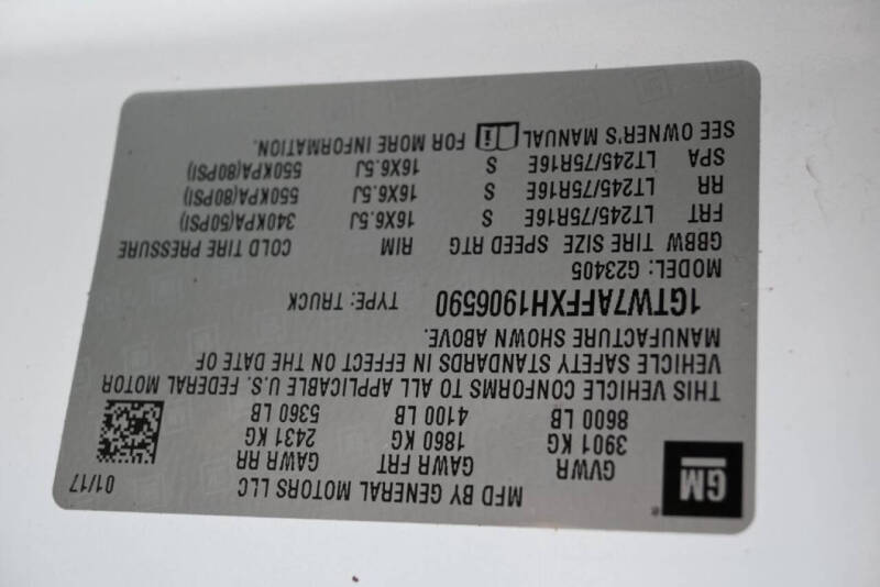 2017 GMC Savana 2500