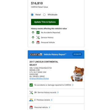 2017 Lincoln Continental Select