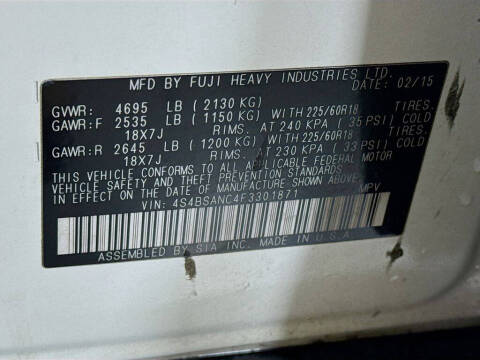 2015 Subaru Outback 2.5i Limited