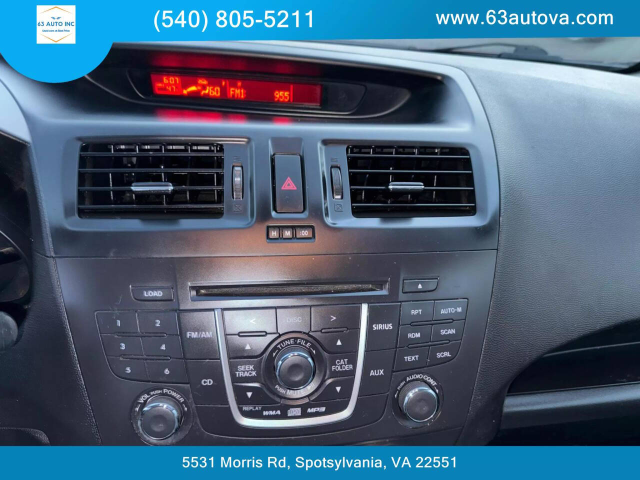 2012 Mazda Mazda5 for sale at 63 Auto Inc in Spotsylvania, VA