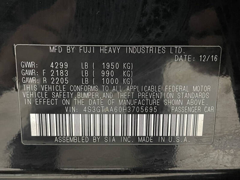 2017 Subaru Impreza 2.0i