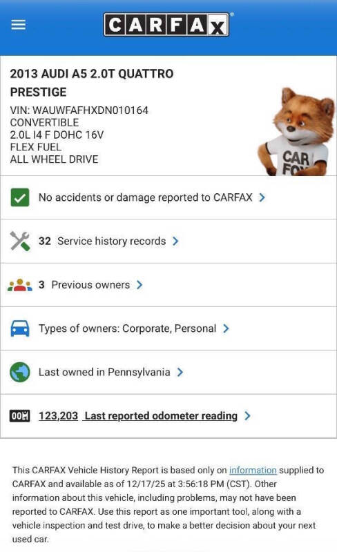 2013 Audi A5 2.0T quattro Prestige