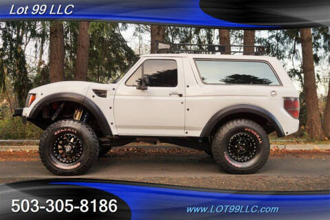 1991 Ford Bronco for sale at LOT 99 LLC in Milwaukie OR