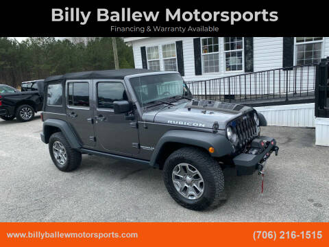2017 Jeep Wrangler Unlimited for sale at Billy Ballew Motorsports in Dawsonville GA