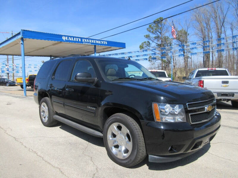 2013 Chevrolet Tahoe for sale at Quality Investments in Tyler TX