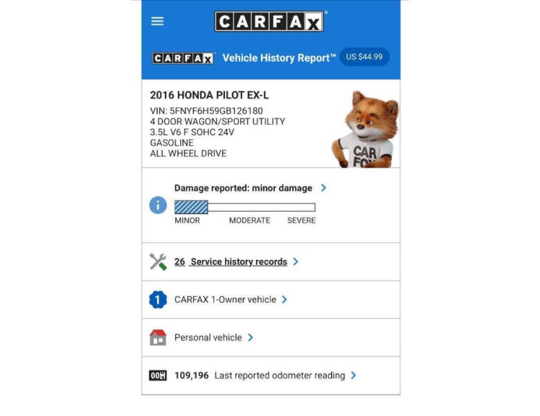 2016 Honda Pilot EX-L