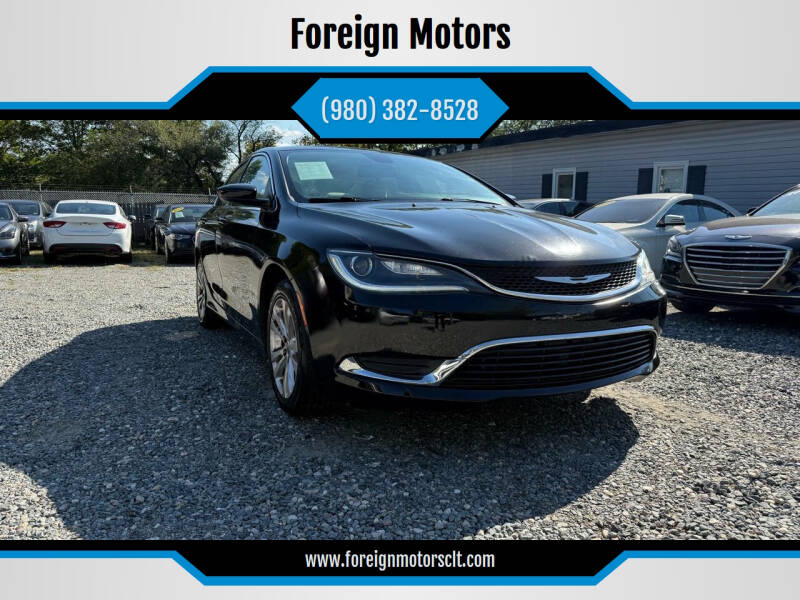 2015 Chrysler 200 for sale at Foreign Motors in Kannapolis NC