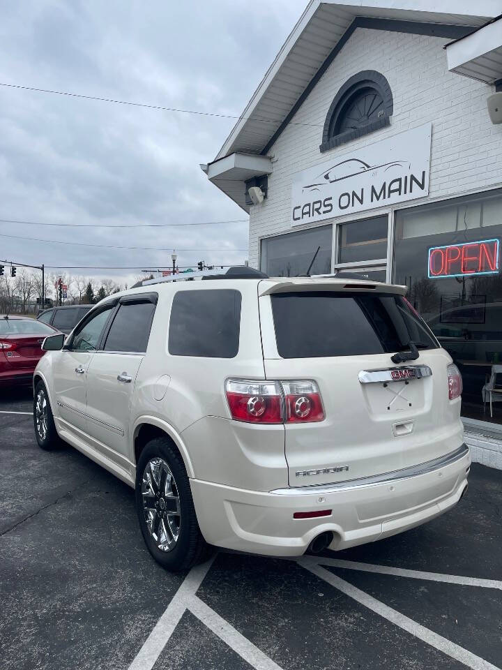 2012 GMC Acadia for sale at Cars On Main in Findlay, OH