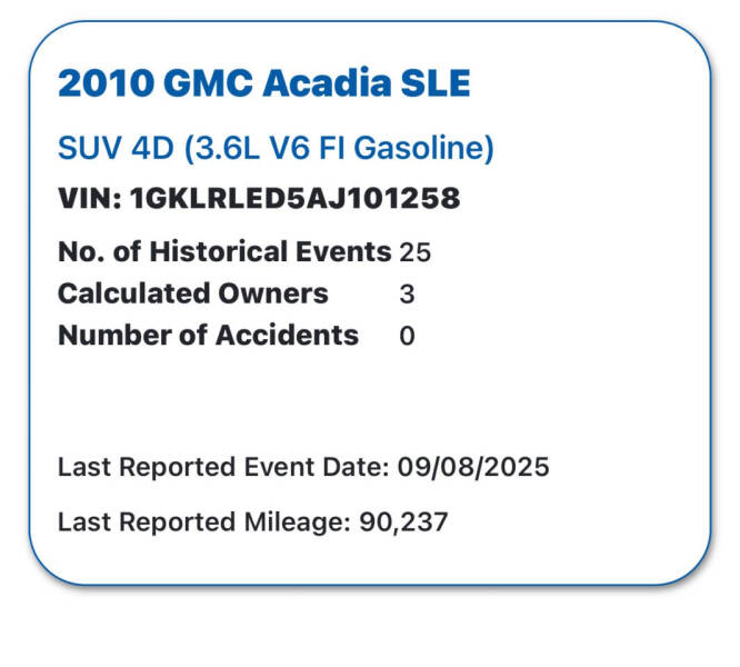 2010 GMC Acadia SLE