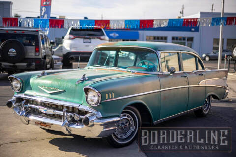 1957 Chevrolet Bel Air for sale at Borderline Classics & Auto Sales - CLASSICS FOR SALE in Dinuba CA