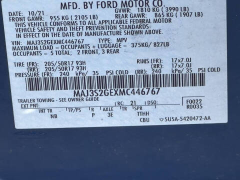 2021 Ford EcoSport SE