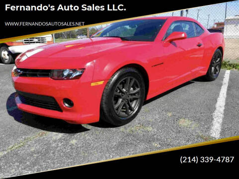 2015 Chevrolet Camaro for sale at Fernando's Auto Sales LLC. in Dallas TX