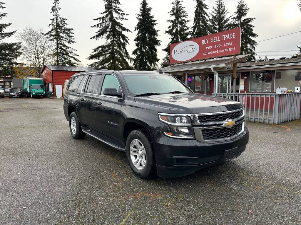 2016 Chevrolet Suburban for sale at PLATINUM AUTO SALES INC in Lacey, WA